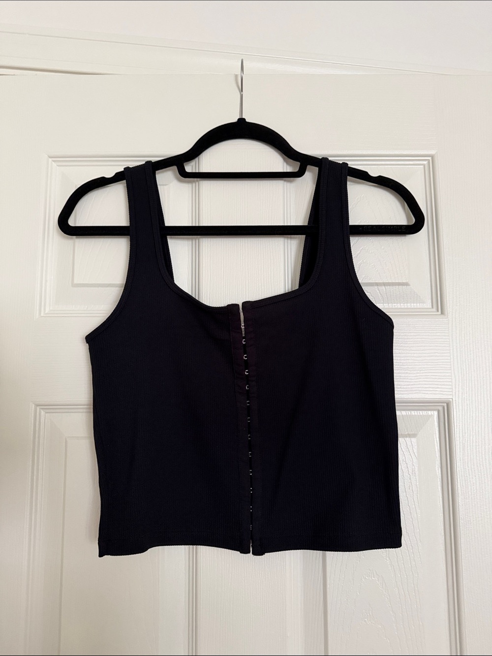 Abercrombie & Fitch Soft A&F Collection Ribbed Hook-and-Eye Tank Top